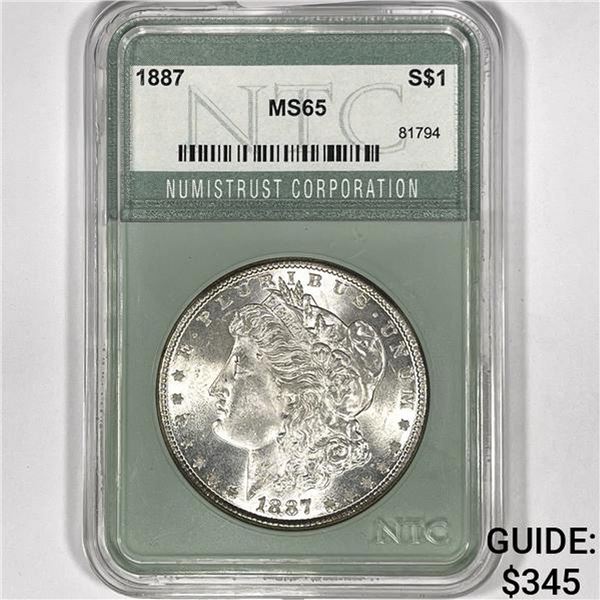 1887 Morgan Silver Dollar NTC-MS65
