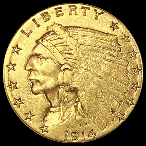 1914-D $2.50 Gold Quarter Eagle CLOSELY