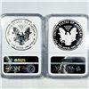 Image 2 : 2012-S Set (2) Silver Eagle NGC-PF69 1 UC, 1 Rev