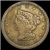1854 Braided Hair Half Cent NICELY CIRCULATED
