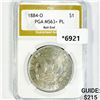 1884-O Roll End Morgan Silver Dollar PGA-MS63+ PL