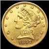 Image 1 : 1897 $5 Gold Half Eagle UNCIRCULATED
