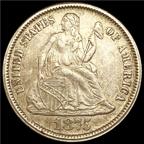 1875 Seated Liberty Dime CLOSELY UNCIRCULATED