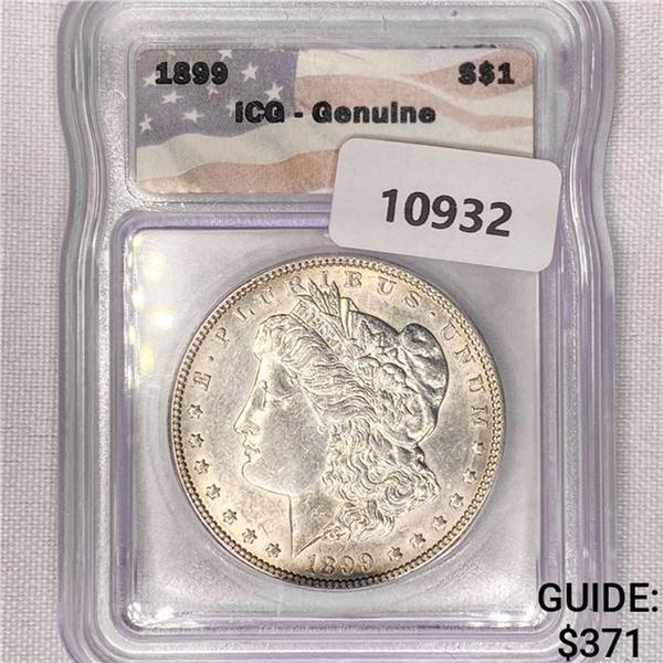 1899 Morgan Silver Dollar ICG- Genuine