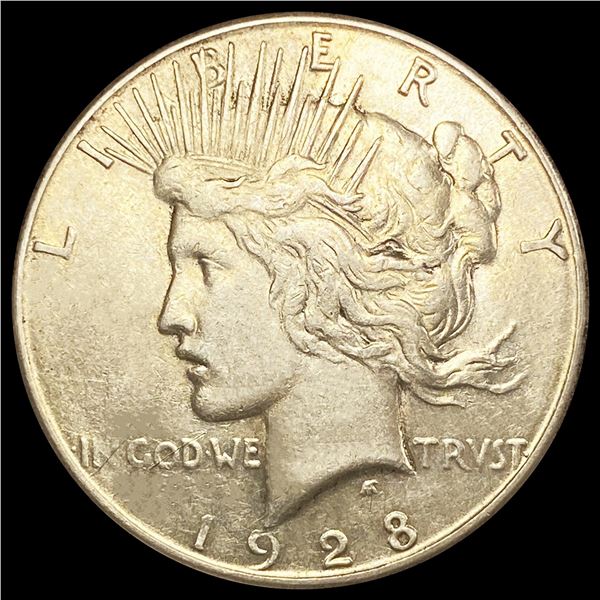 1928-S Silver Peace Dollar NEARLY UNCIRCULATED