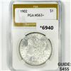 Image 1 : 1902 Morgan Silver Dollar PGA-MS63+