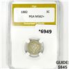 Image 1 : 1882 Nickel Three Cent PGA-MS62+