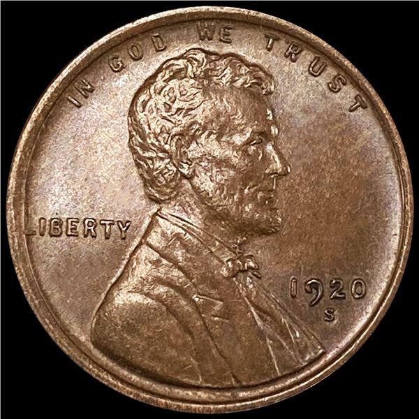 1920-S Wheat Cent CLOSELY UNCIRCULATED