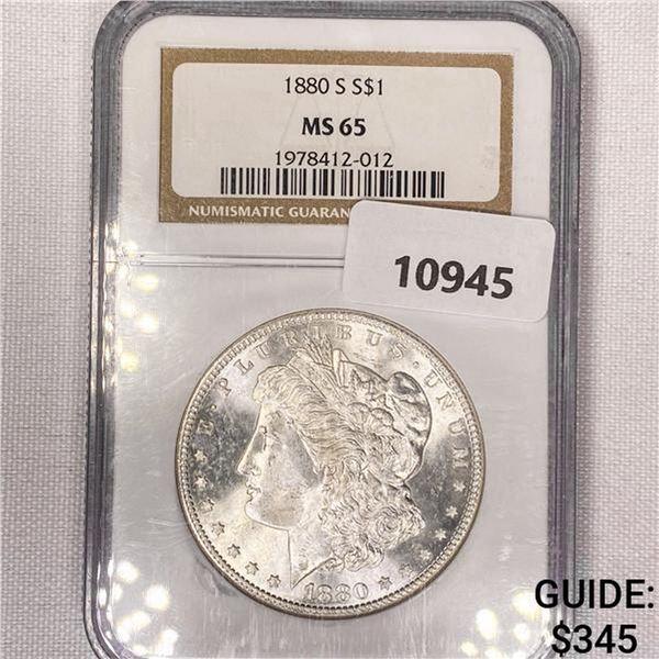 1880-S Morgan Silver Dollar NGC-MS65