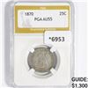 Image 1 : 1870 Seated Liberty Quarter PGA-AU55