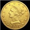 1847-O $10 Gold Eagle LIGHTLY CIRCULATED