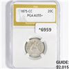 1875-CC Twenty Cent Piece PGA-AU55+
