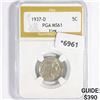 1937-D 3 Legs Buffalo Nickel PGA-MS61