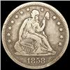 1858-O Seated Liberty Quarter LIGHTLY CIRCULATED