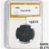 1802 Draped Bust Large Cent PGA-XF45