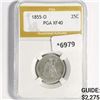1855-O Seated Liberty Quarter PGA-XF40