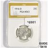 1916-D Barber Quarter PGA-MS63