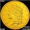 1834 $5 Gold Half Eagle UNCIRCULATED