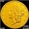 1850 $20 Gold Double Eagle CHOICE AU