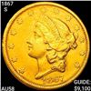 1867-S $20 Gold Double Eagle CHOICE AU
