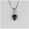 Image 1 : Stunning Royal Blue Sapphire and Diamond Pendant