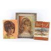 Image 2 : Lot of 2 Original Oil Portraits On Board