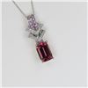 Image 1 : Vibrant Pink Tourmaline, Diamond