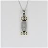 Image 1 : Radiant Diamond Pendant featuring 27 invisible