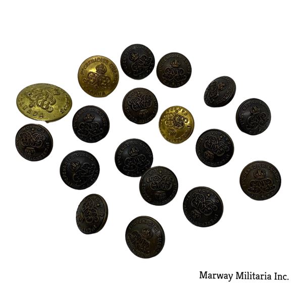 Lot of 18, Canadian Grenadier Guards Uniform Buttons