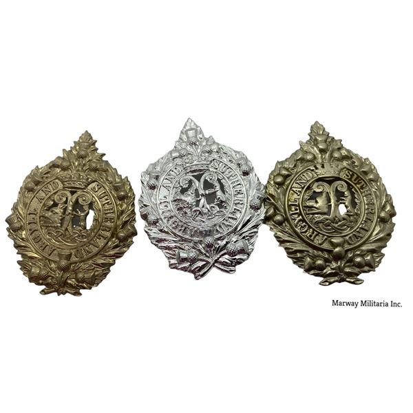 Lot of 3, British Argyll and Sutherland Highlanders Cap Badges