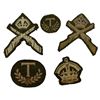 Lot of 5, Canadian Marksmen Patches, Rank Crown & T Insignia