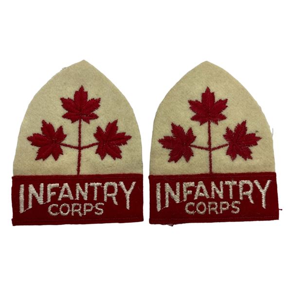 Lot of 2, Canadian WW2 Infantry Corps Cloth Shoulder Flash Identifiers