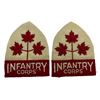 Image 1 : Lot of 2, Canadian WW2 Infantry Corps Cloth Shoulder Flash Identifiers