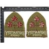 Image 2 : Lot of 2, Canadian WW2 Infantry Corps Cloth Shoulder Flash Identifiers
