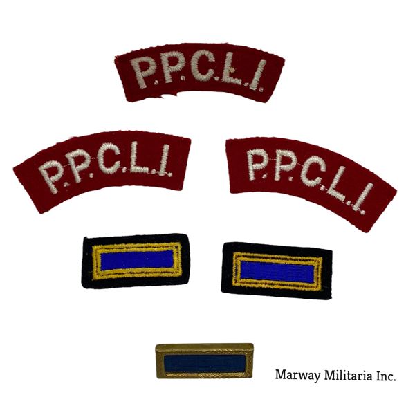 PPCLI Shoulder Title & Citation Lot