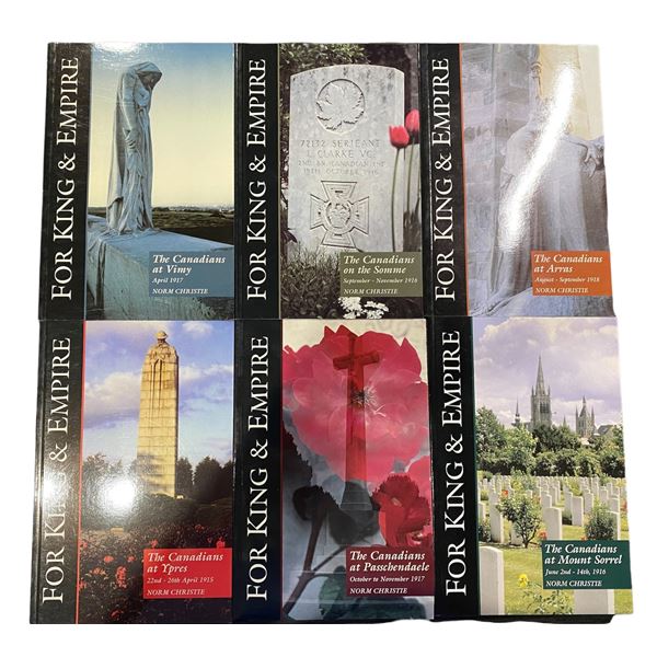 Set of 6 For King & Empire WW1 Battlefield & History Books
