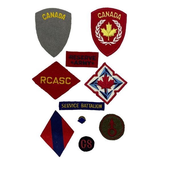 Lot of 10  Canadian Cloth Insignia