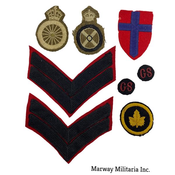 Lot of WW2, Canadian Military Insignia