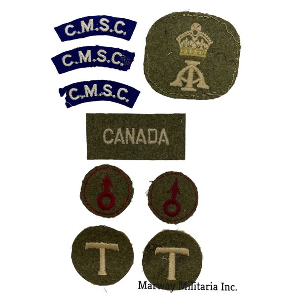 Lot of 9, WW2 era Cloth Insignia