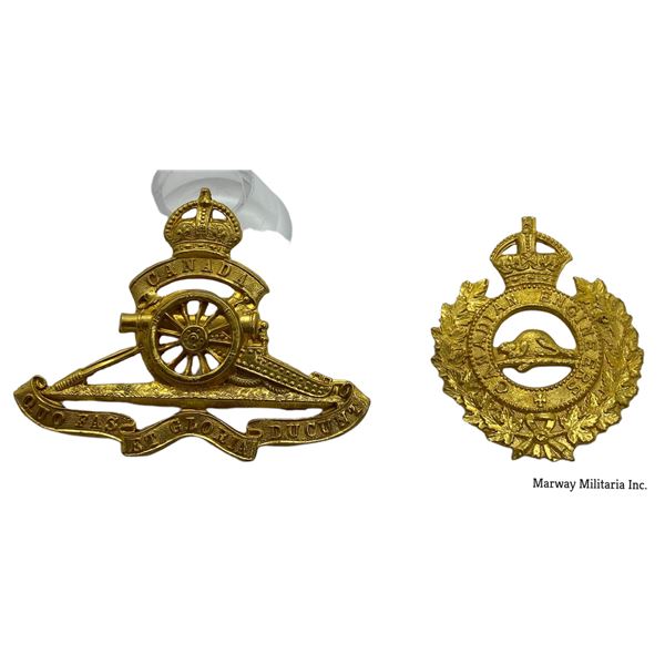 WW1 Canadian Engineers & Artillery Cap Badge