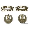 WW2 era Cameron Highlanders of Ottawa (MG) Collar Badge & Shoulder Title Lot