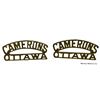 Image 3 : WW2 era Cameron Highlanders of Ottawa (MG) Collar Badge & Shoulder Title Lot