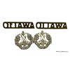 Image 1 : WW2 era, Ottawa Highlanders Collar badge & Shoulder Title Badge Pair