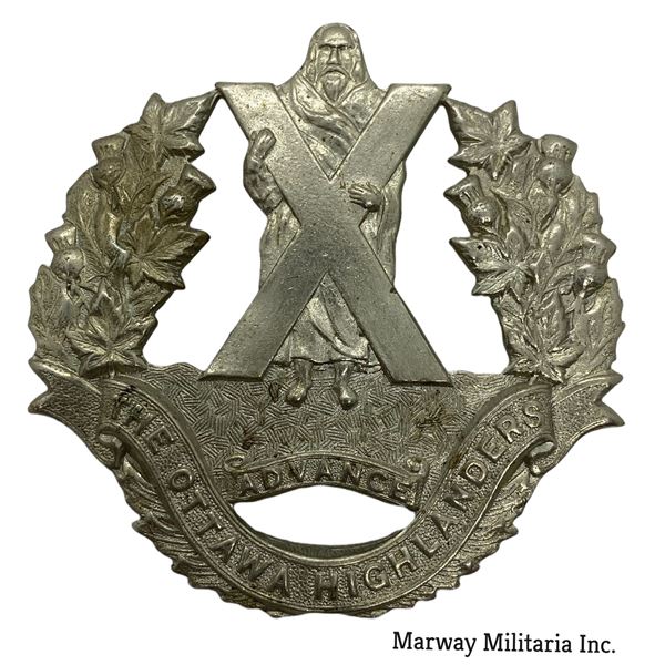 WW2 era Ottawa Highlanders Cap Badge