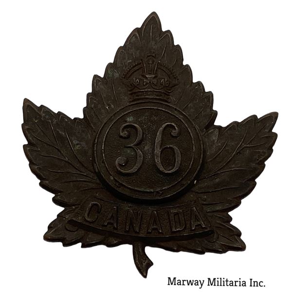 WW1 CEF 36th Battalion Cap Badge