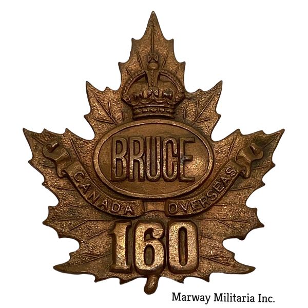 WW1 CEF 160th Battalion Cap Badge