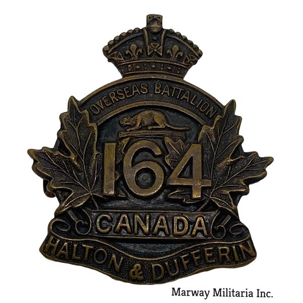 WW1 CEF 164th Battalion Cap Badge