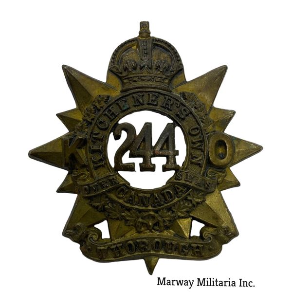 WW1 CEF 244th Battalion Cap Badge