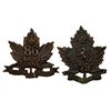 Image 1 : WW1 CEF Collar Badge Lot 79th Draft & 86th Battalions