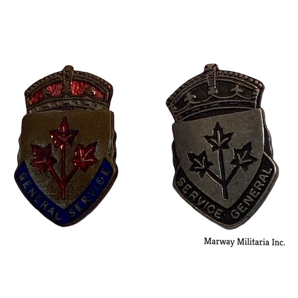 WW2 Canadian General Service Pins (English & French)